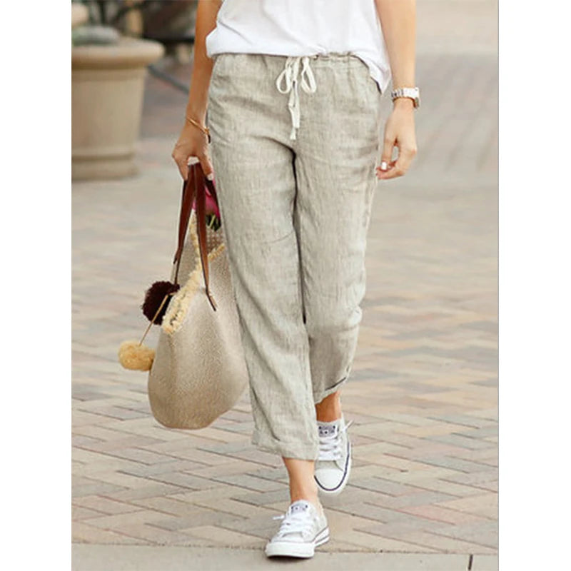 Noelle Cotton-Linen Harem Pants