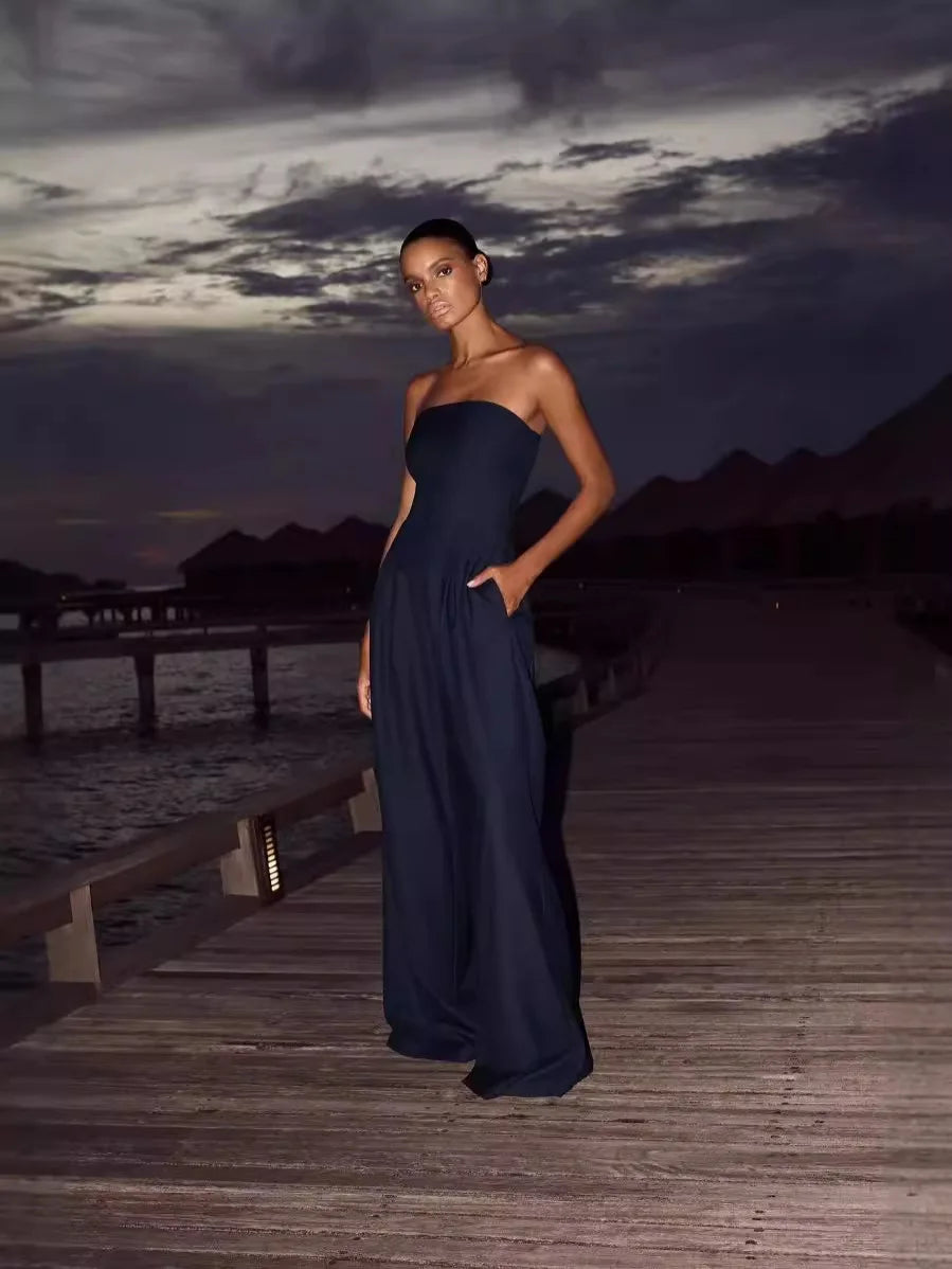 Avenna Strapless Wide-Leg Jumpsuit