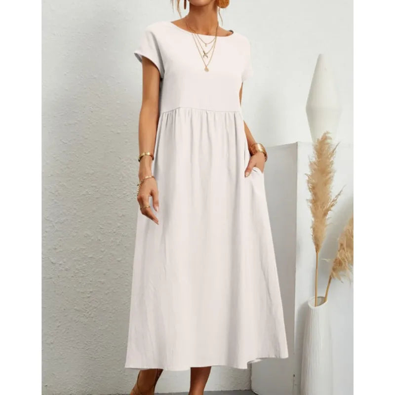 Lina Casual Pocket Maxi Dress