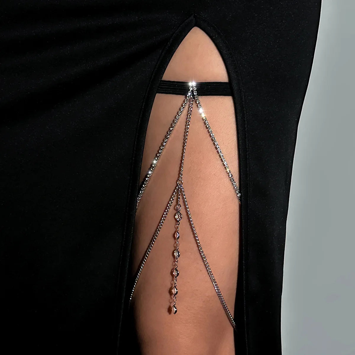 Crystal Fringed Leg Chains