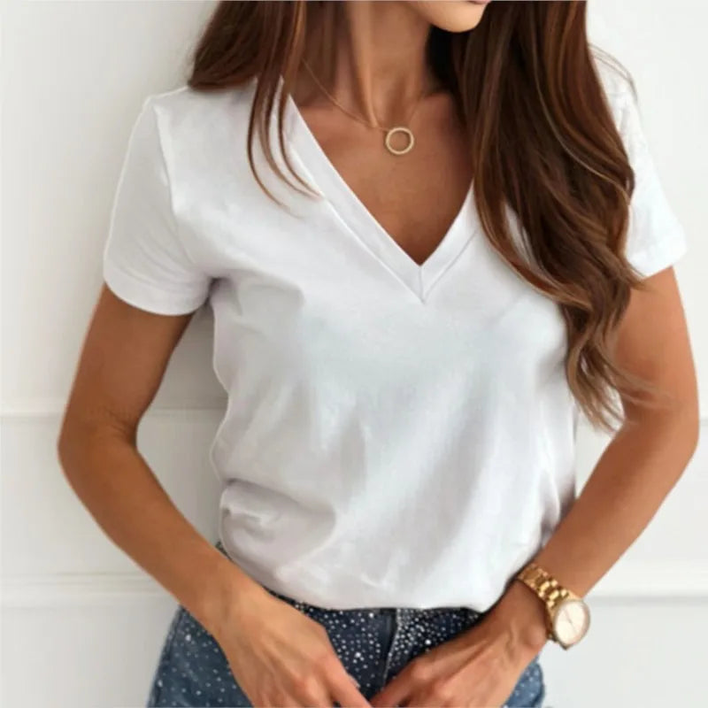 Tessia Slim Fit V-Neck T-Shirt