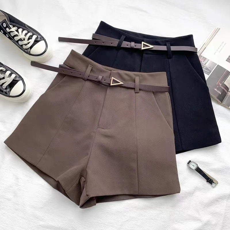 Arden Belted A-Line Shorts