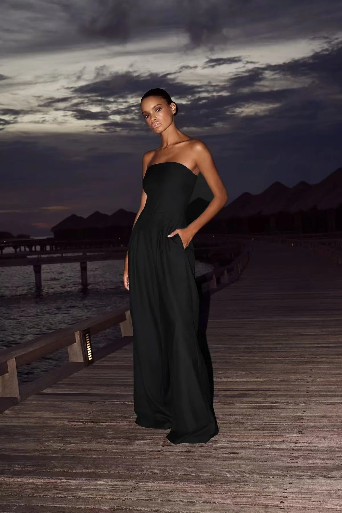 Avenna Strapless Wide-Leg Jumpsuit