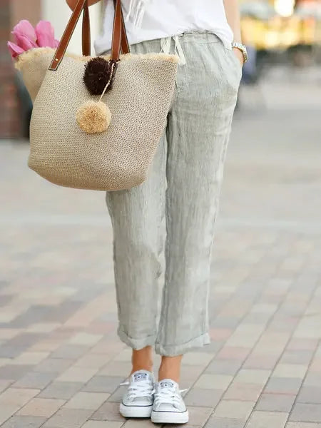 Noelle Cotton-Linen Harem Pants