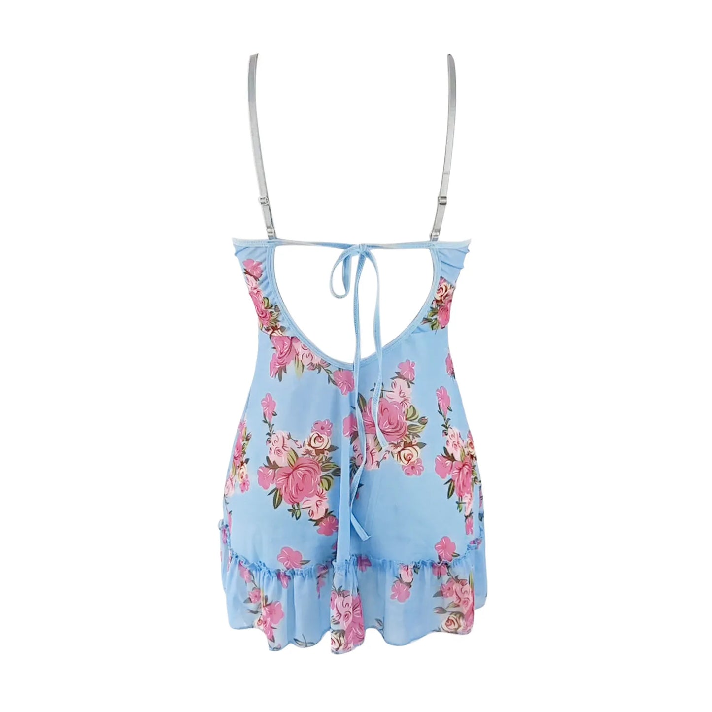 Sheer Floral Lingerie Dress