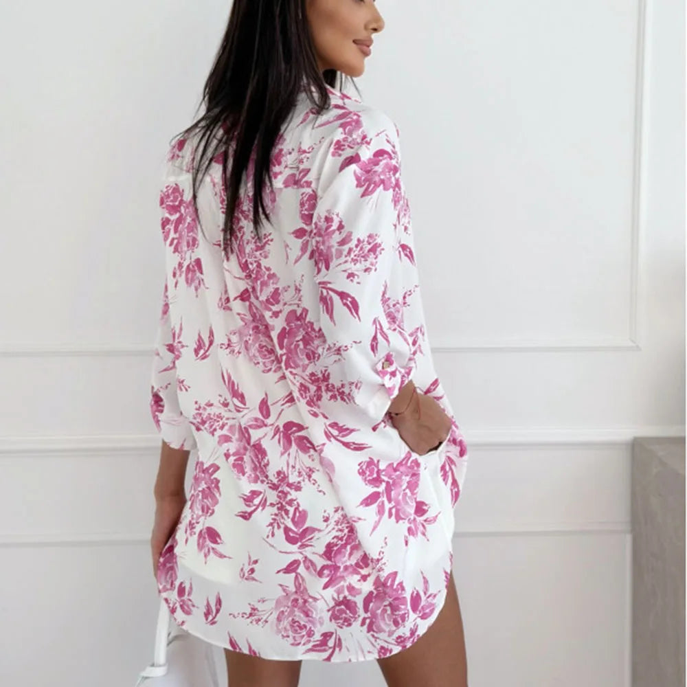 Sierra Printed V-Neck Blouse