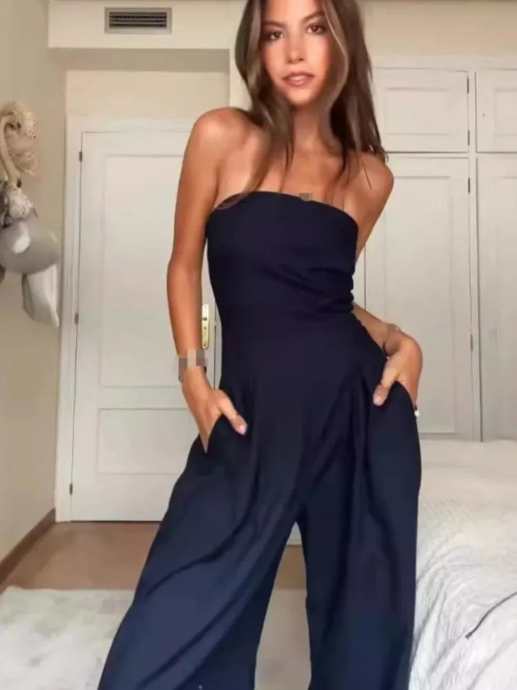 Avenna Strapless Wide-Leg Jumpsuit