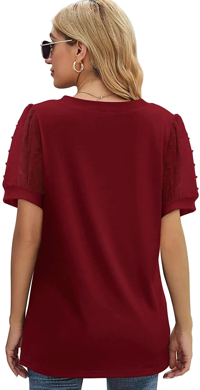 Simona top with v-neck