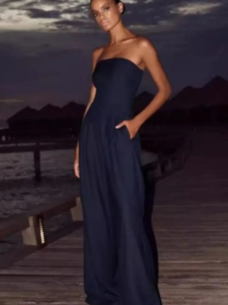 Avenna Strapless Wide-Leg Jumpsuit