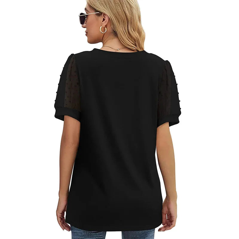 Simona top with v-neck