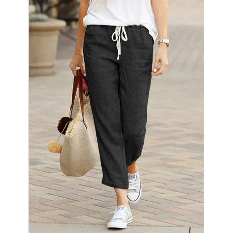 Noelle Cotton-Linen Harem Pants