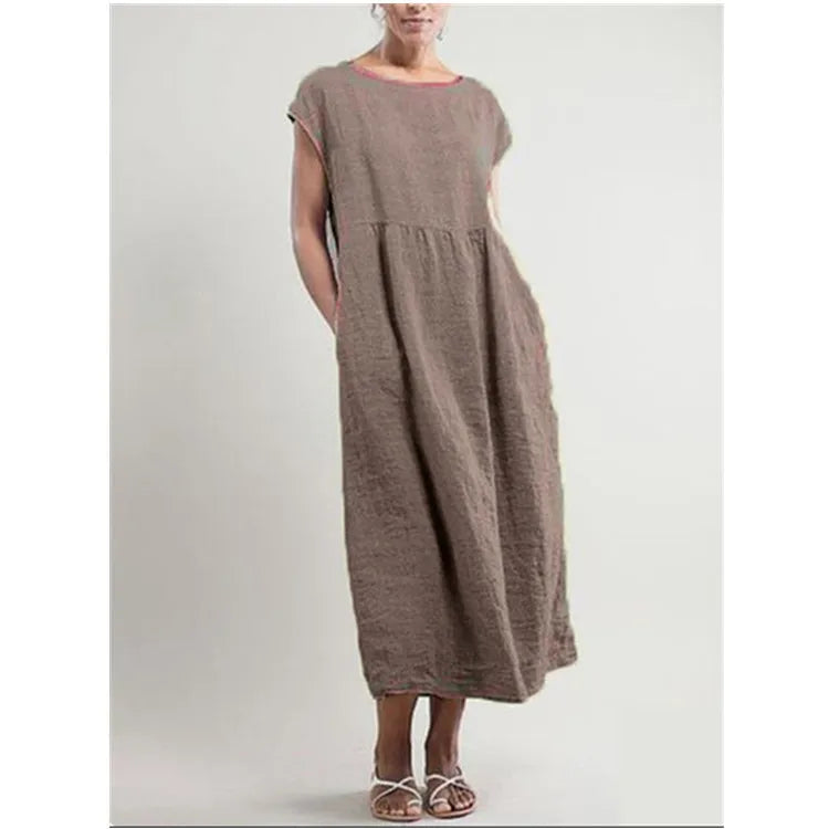 Lina Casual Pocket Maxi Dress