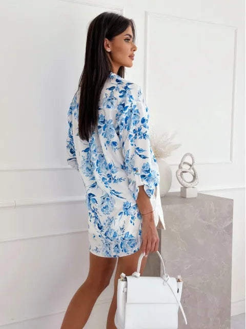 Sierra Printed V-Neck Blouse