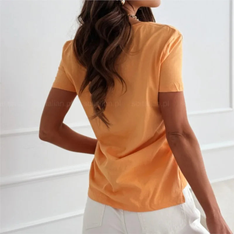 Tessia Slim Fit V-Neck T-Shirt