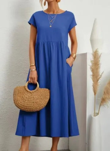 Lina Casual Pocket Maxi Dress