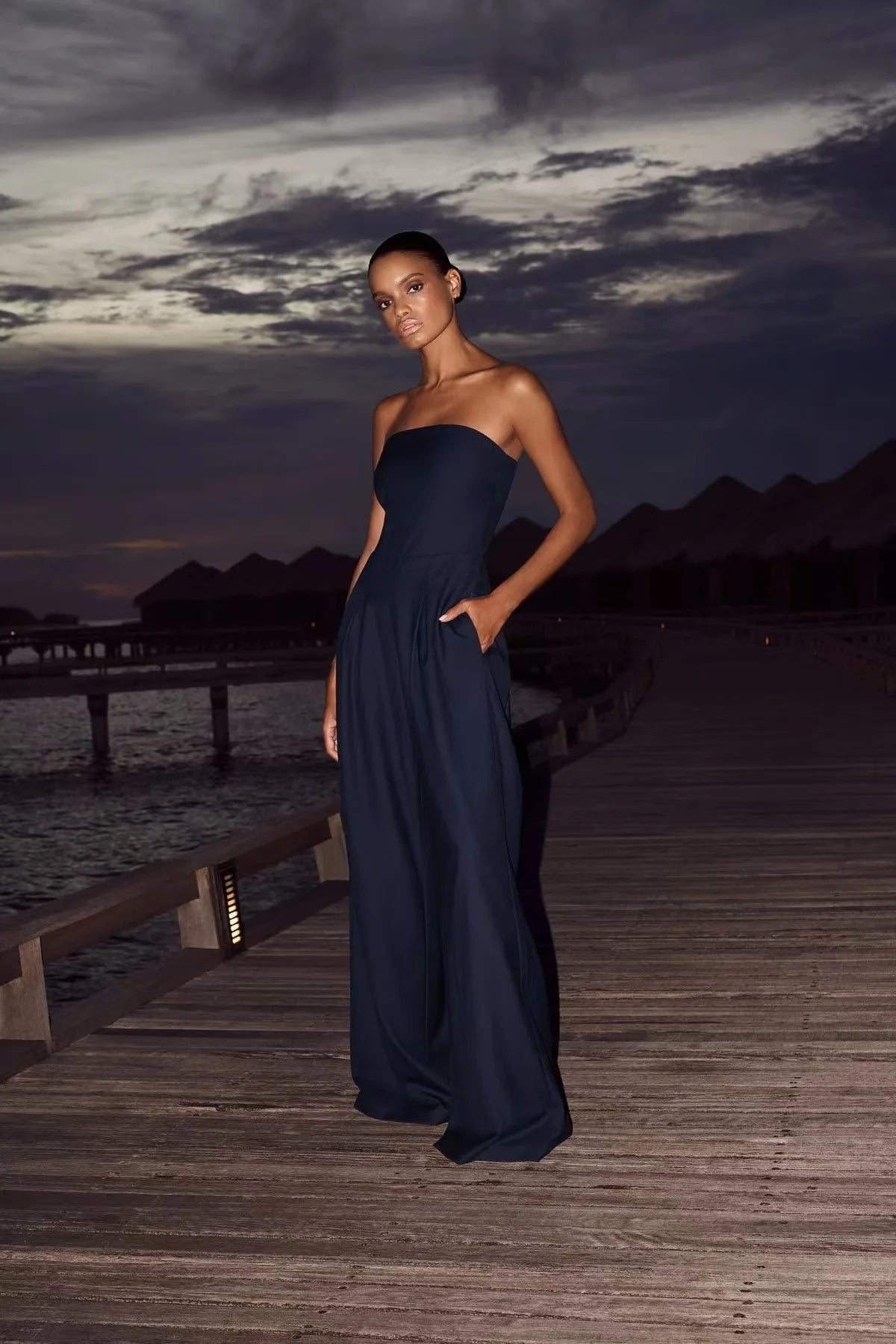 Avenna Strapless Wide-Leg Jumpsuit