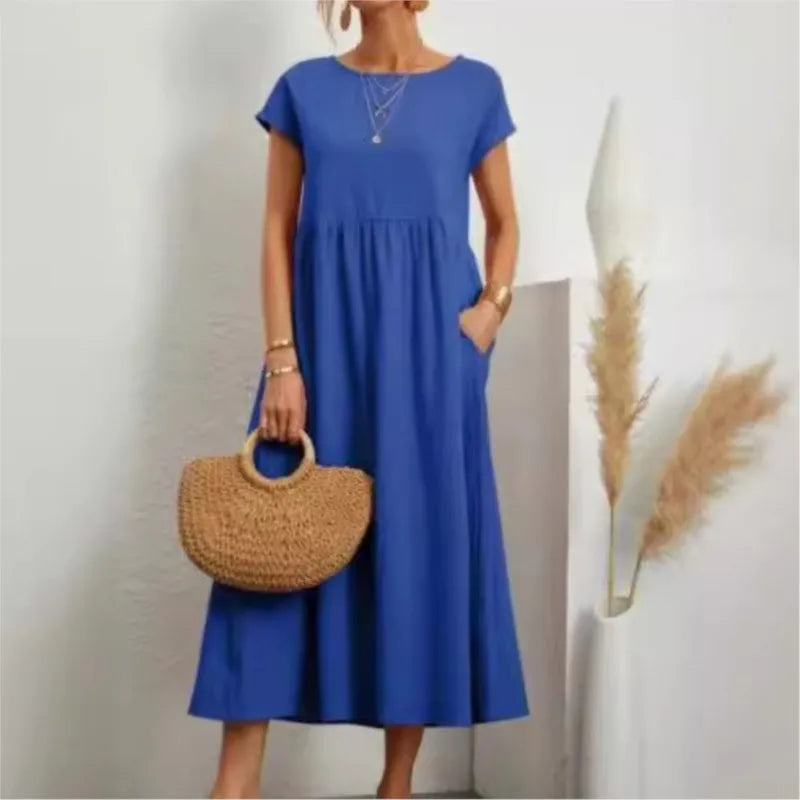 Lina Casual Pocket Maxi Dress