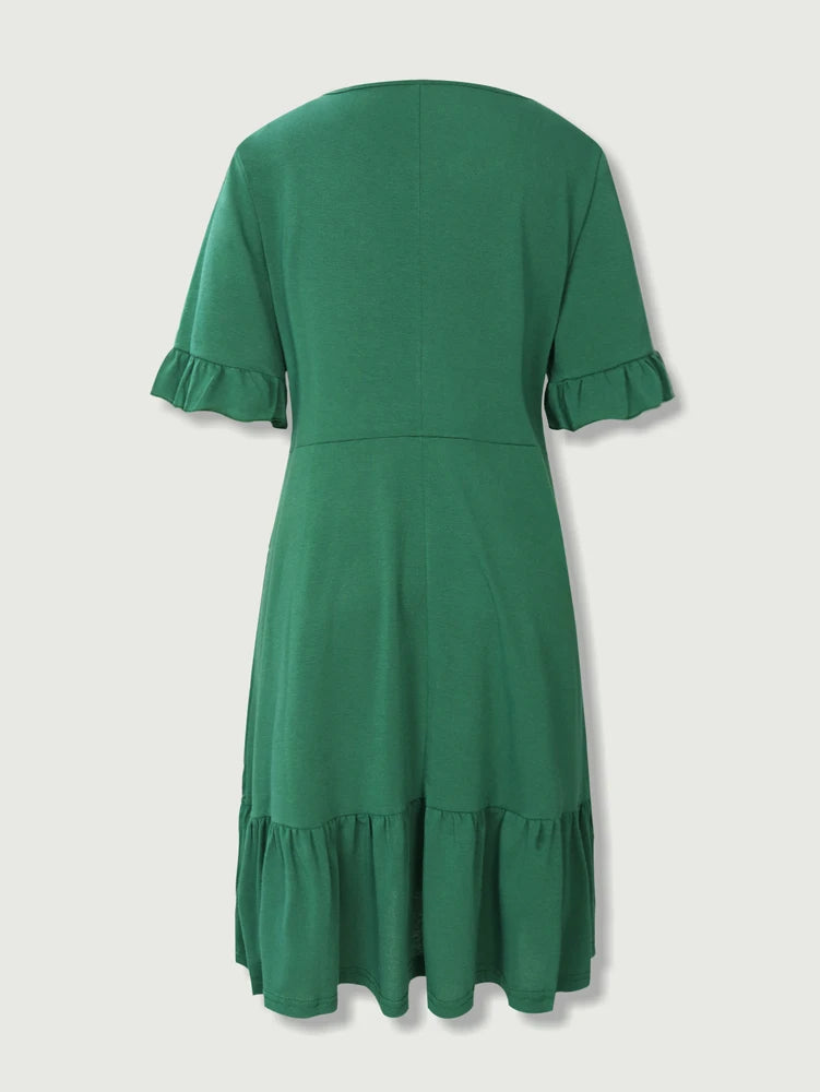 Daniela Buttoned Waist-Cinched Shirt Dress