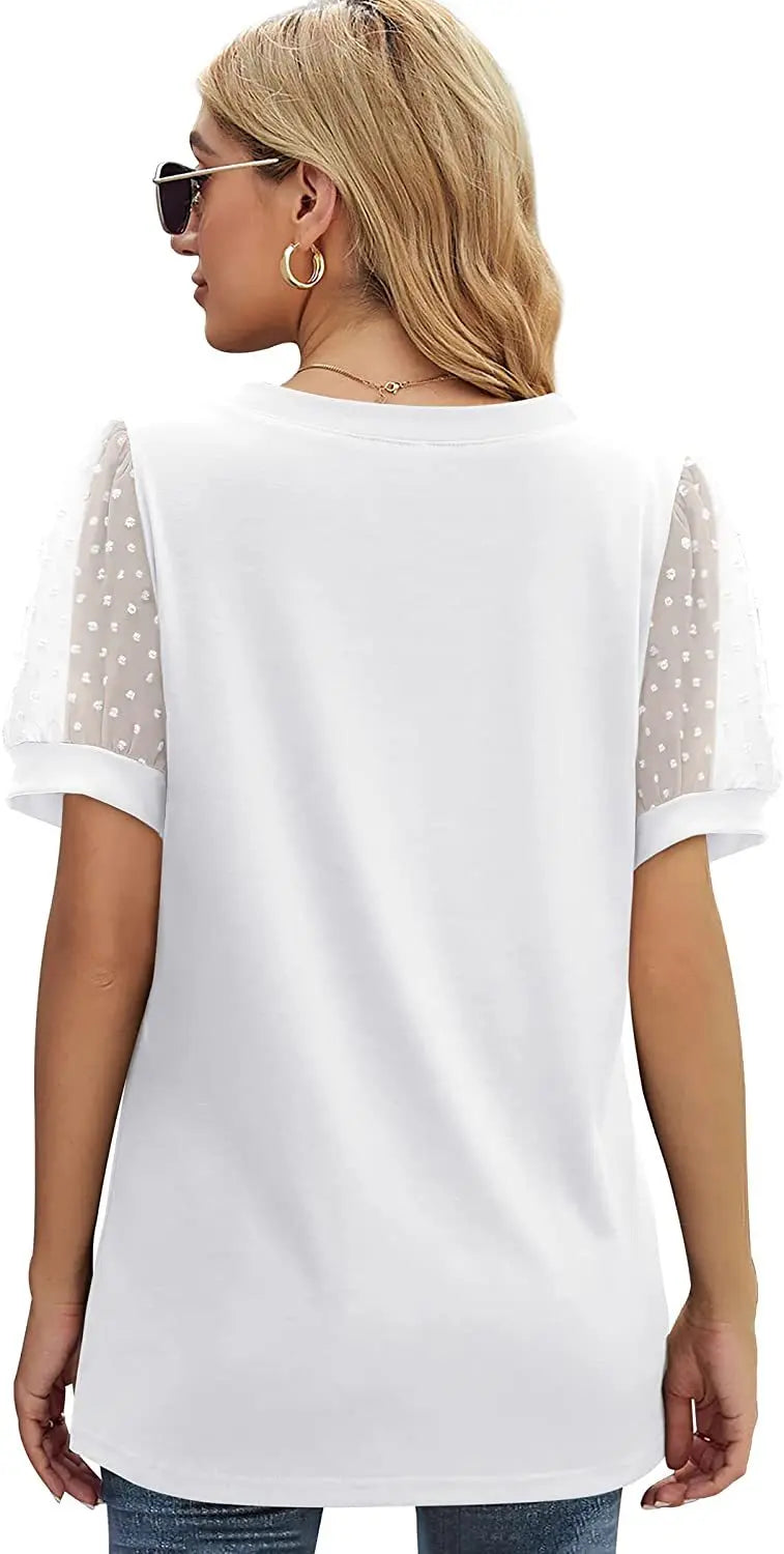 Simona top with v-neck