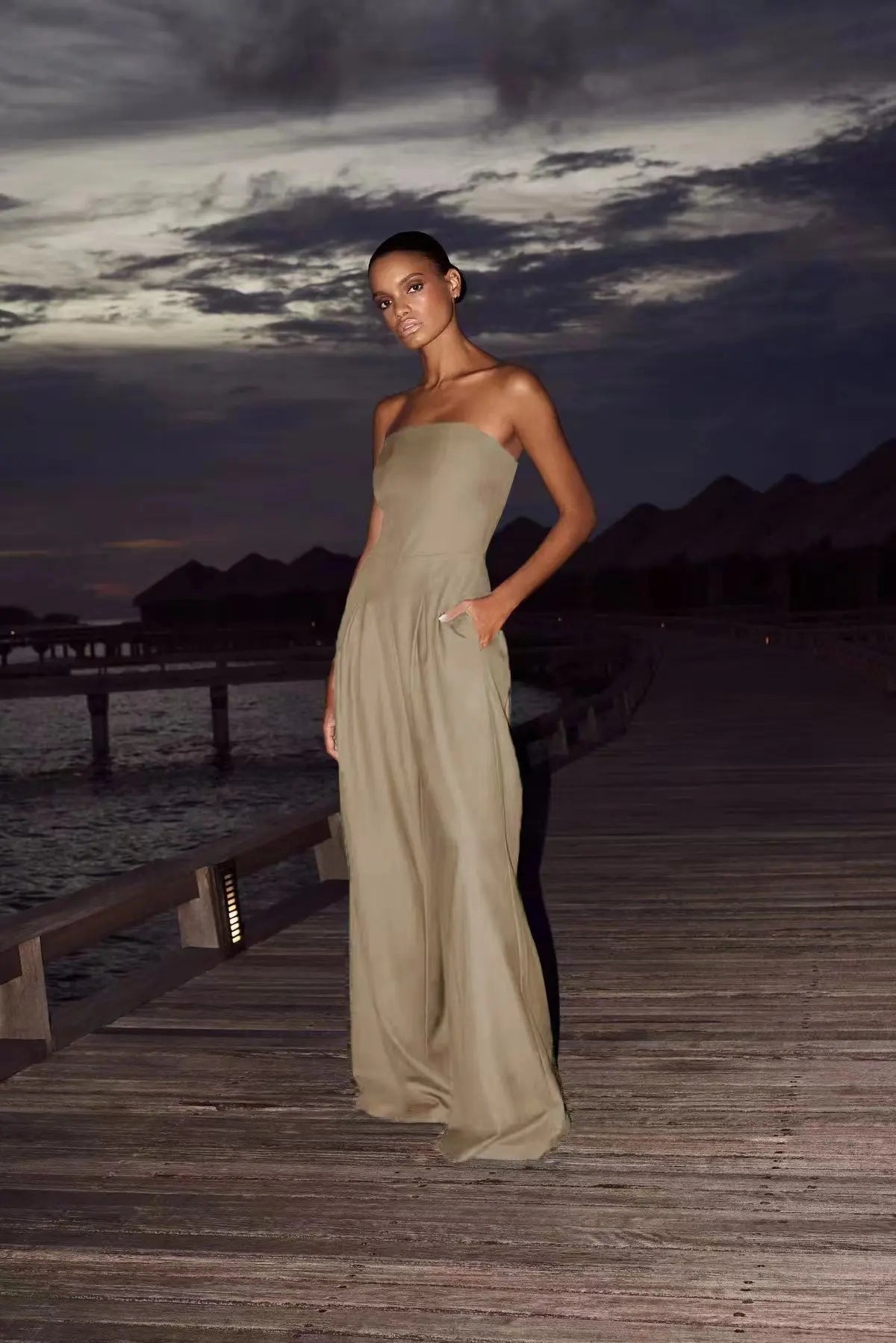Avenna Strapless Wide-Leg Jumpsuit