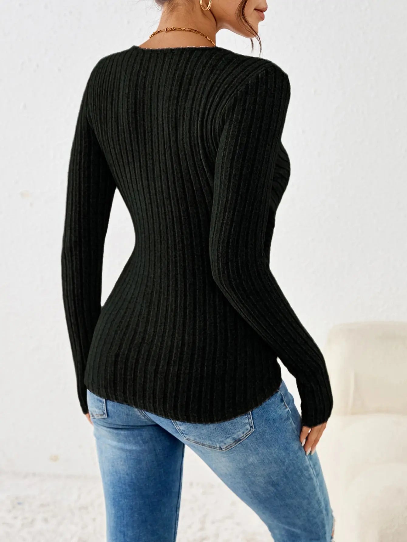 Nerina Ribbed Bodycon Knit Top