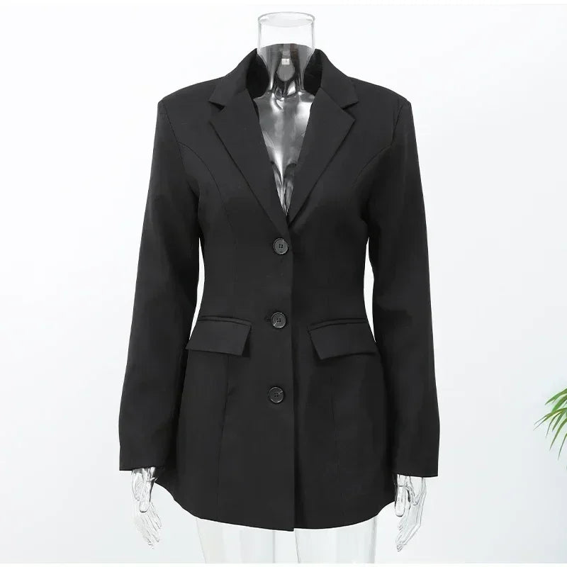 Arvella Black Blazer Mini Dress