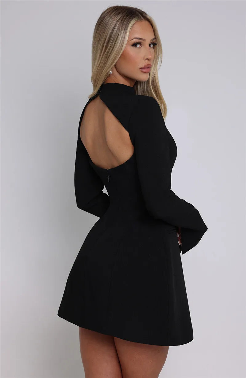 Elvaya Backless A-Line Mini Dress
