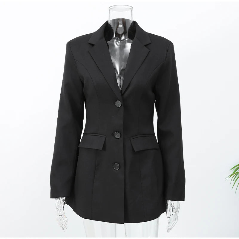 Arvella Black Blazer Mini Dress