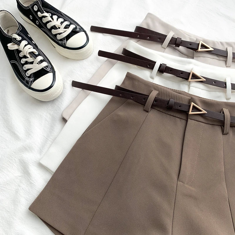 Arden Belted A-Line Shorts