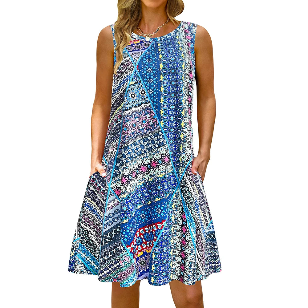 Ariana Bohemian Print Pocket Maxi Dress