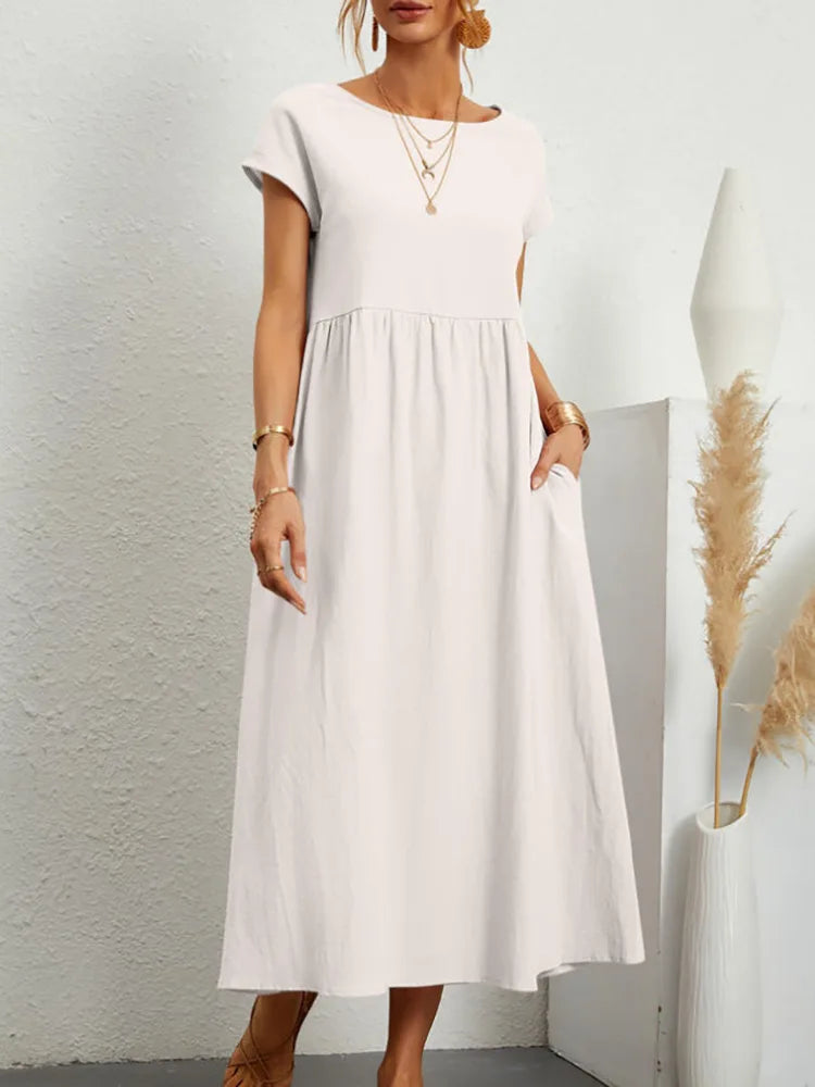 Lina Casual Pocket Maxi Dress