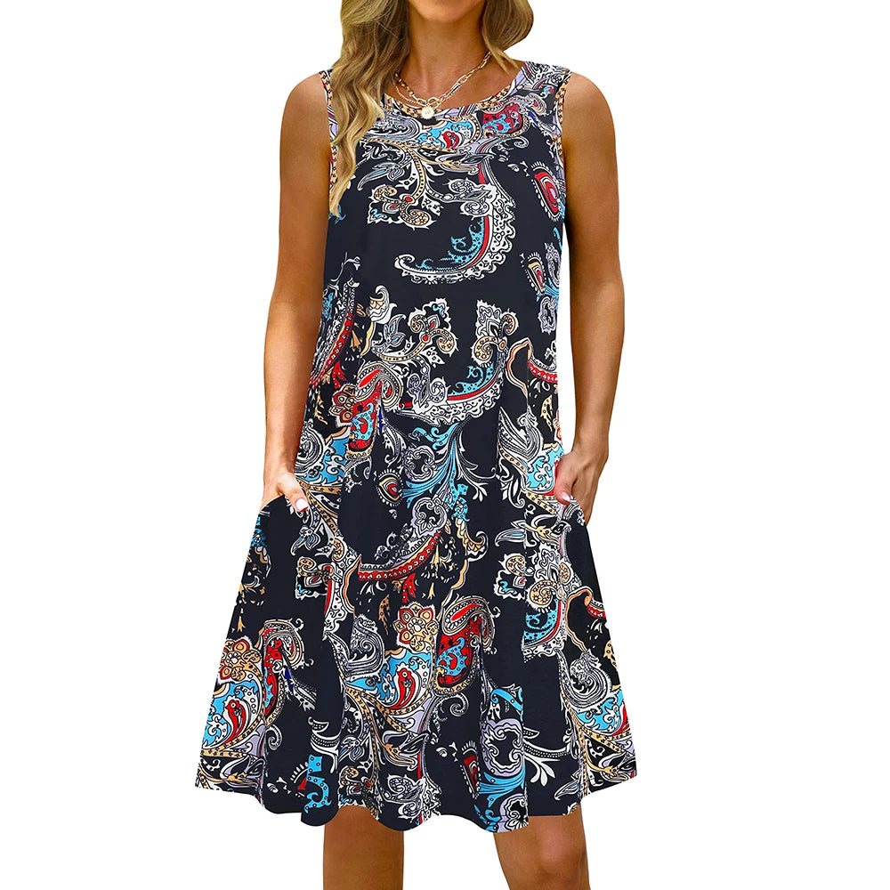 Ariana Bohemian Print Pocket Maxi Dress