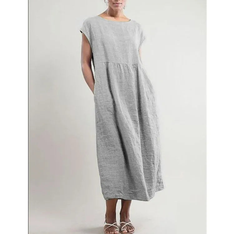 Lina Casual Pocket Maxi Dress