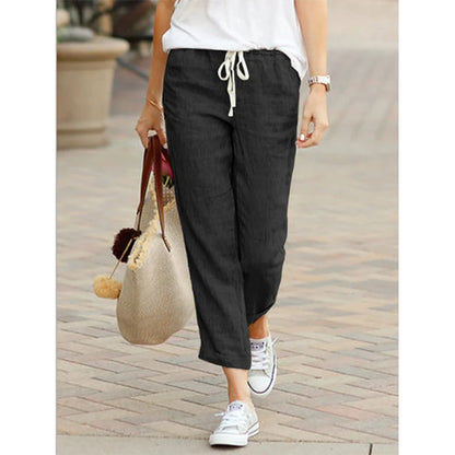 Noelle Cotton-Linen Harem Pants