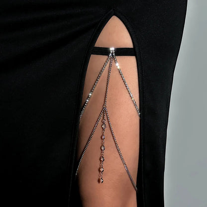 Crystal Fringed Leg Chains