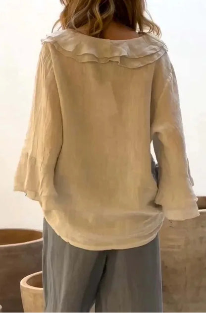 Viola Ruffle V-Neck Blouse