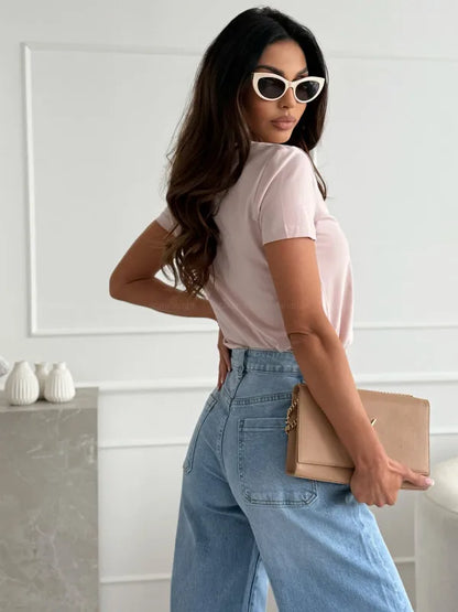Tessia Slim Fit V-Neck T-Shirt