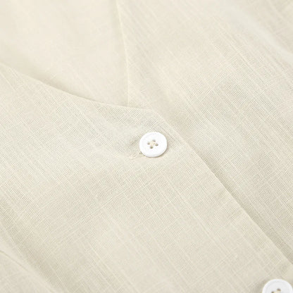 Ayla Khaki Cotton Two-Piece Set