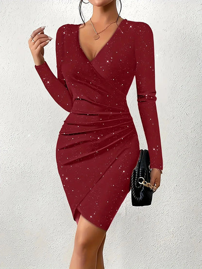 Avelyn Wrap Bodycon Mini Dress