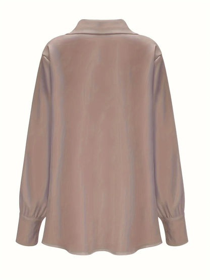 Elena Cowl Neck Fold-Over Blouse