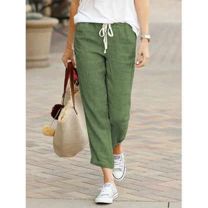 Noelle Cotton-Linen Harem Pants