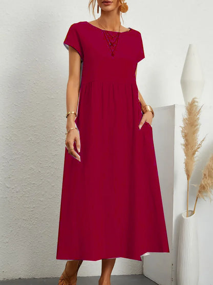 Lina Casual Pocket Maxi Dress