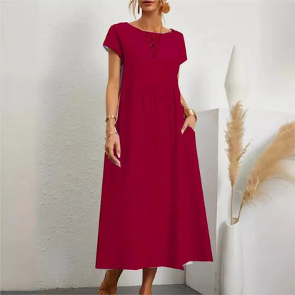 Lina Casual Pocket Maxi Dress