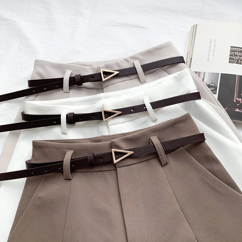 Arden Belted A-Line Shorts