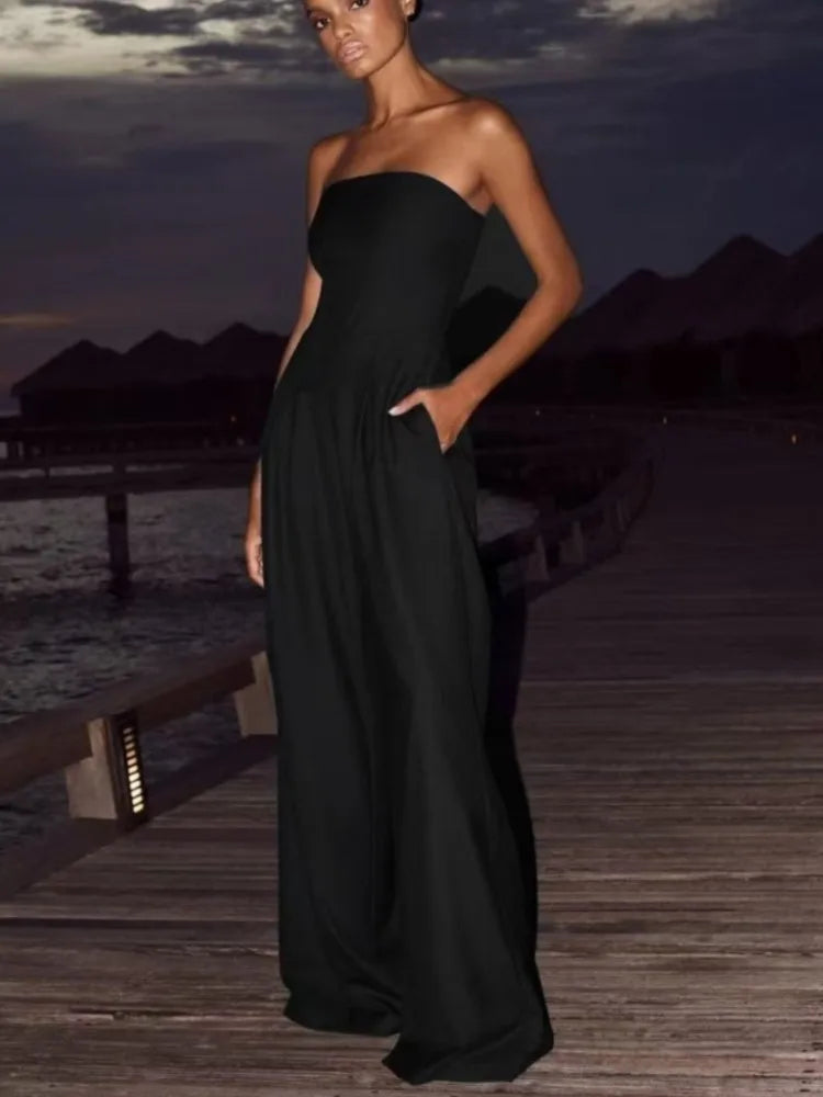 Avenna Strapless Wide-Leg Jumpsuit