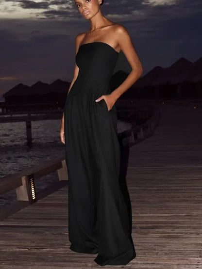 Avenna Strapless Wide-Leg Jumpsuit