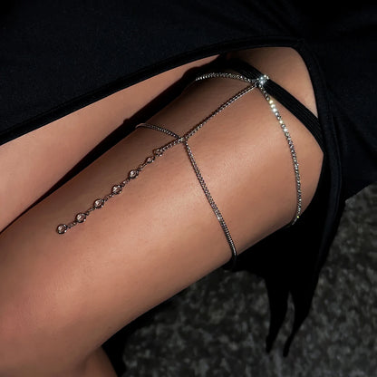 Crystal Fringed Leg Chains