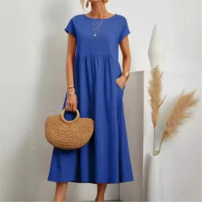 Lina Casual Pocket Maxi Dress
