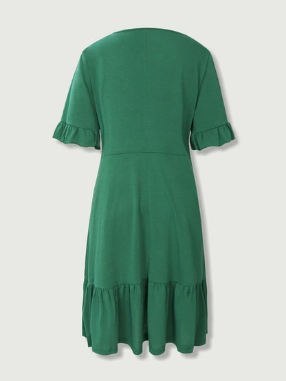 Daniela Buttoned Waist-Cinched Shirt Dress