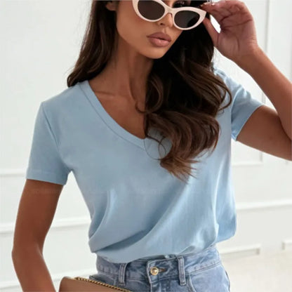 Tessia Slim Fit V-Neck T-Shirt